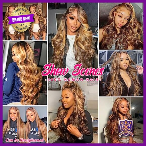 13x4 HD Lace Front Wig Human Hair Glueless Body Wave 22 Inch main image 6
